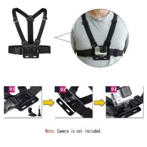 Mobile Phone Chest Mount Harness Strap Holder Cell Phone Clip action Camera Strap  (Black)