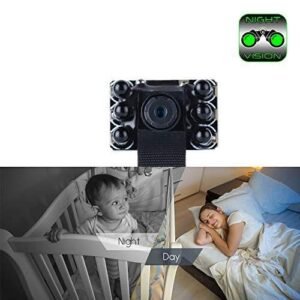 WiFi Camera Night Vision 1080p Full HD Len Wireless Device, Work Upto 5 Hours - Black