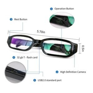 Glasses Video Glasses HD 1080P Eyewear Camera Video Camera Photo Video Camcorder for Meeting, Travel