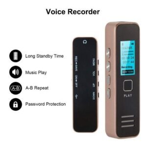 Digital Voice Recorder MP3 Player Mini Voice Recorder Support 32GB TF Card Professional Dictaphone 20-hour Recording Time