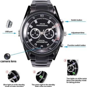 Wrist Watch Ultra Hd Camera 1920px 1080px Video and Audio Recording