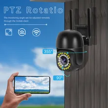 IP PTZ Dual Lens, 1080, 4x Zoom, Human Detection, CCTV, Smart Home, Outdoor, WiFi Surveillance Camera, App V380Pro