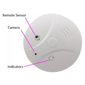 1080P Indoor with Smoke Detector, Night Vision and Motion Detection,