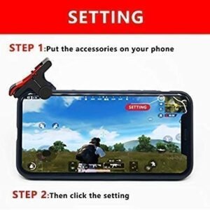 Mobile Trigger Controller Gamepad Gaming Triggers for PUBG Mobile/FreeFire/COD Mobile/etc- Works with Most Android and iOS Phones-3 Pair