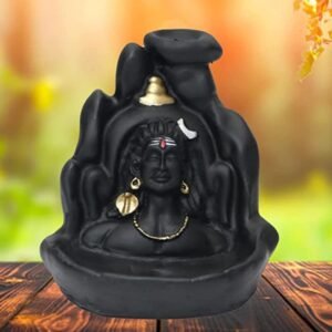 Lord Shiva Backflow Made of Resin, Smoke Incense Holder with 500 Gram Cone( Dhoop )