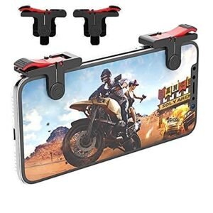 Mobile Trigger Controller Gamepad Gaming Triggers for PUBG Mobile/FreeFire/COD Mobile/etc- Works with Most Android and iOS Phones-3 Pair