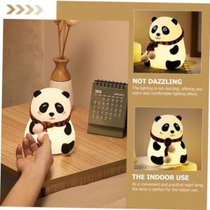 Kids Night Light, Panda Gifts for Women, Silicone LED Lamp, USB Rechargeable, Touch Senser, Portable Baby Night Light for Nursery, Cute Nightlight for Boys Toddler Girl