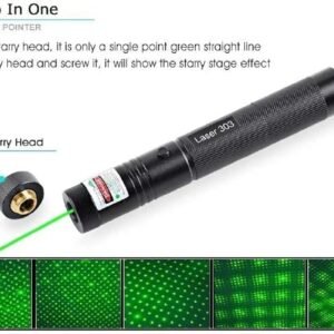 500mW Rechargeable Green Laser Pointer Party Pen Disco Light 5 Mile + Battery (Green)