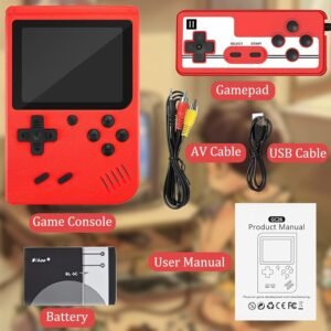 Video Game for Kids SUP 400 in 1 Retro Game Box Console Handheld Game Box with TV Output & with Remote Controller Gaming Console Classic Games Support Connecting TV & 2 Players