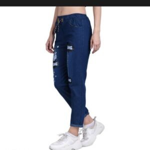 Women's Slim Fit Jeans with Bang Bang Print Size (26 Till 30) Light Blue Pack Of 2